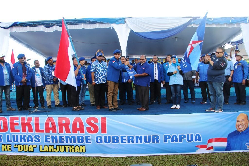 Suasana Deklarasi Lukas Enembe Gubernur Papua Jilid II di Biak