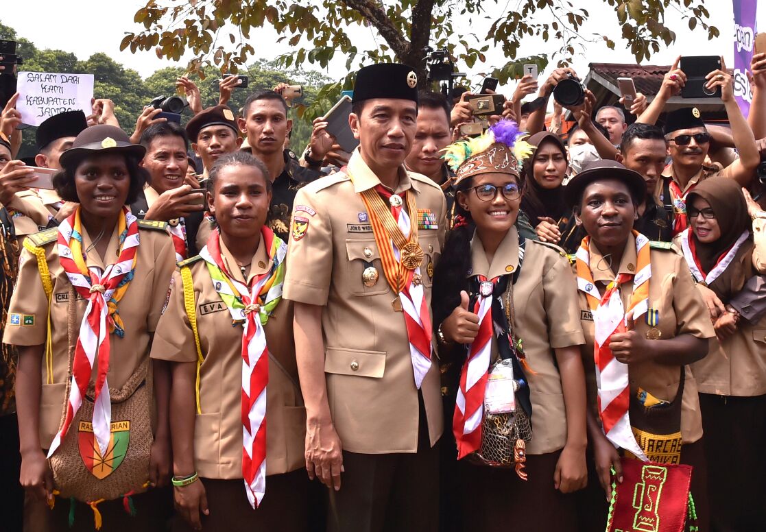 Presiden Jokowi : Pramuka Garda Terdepan Jaga NKRI