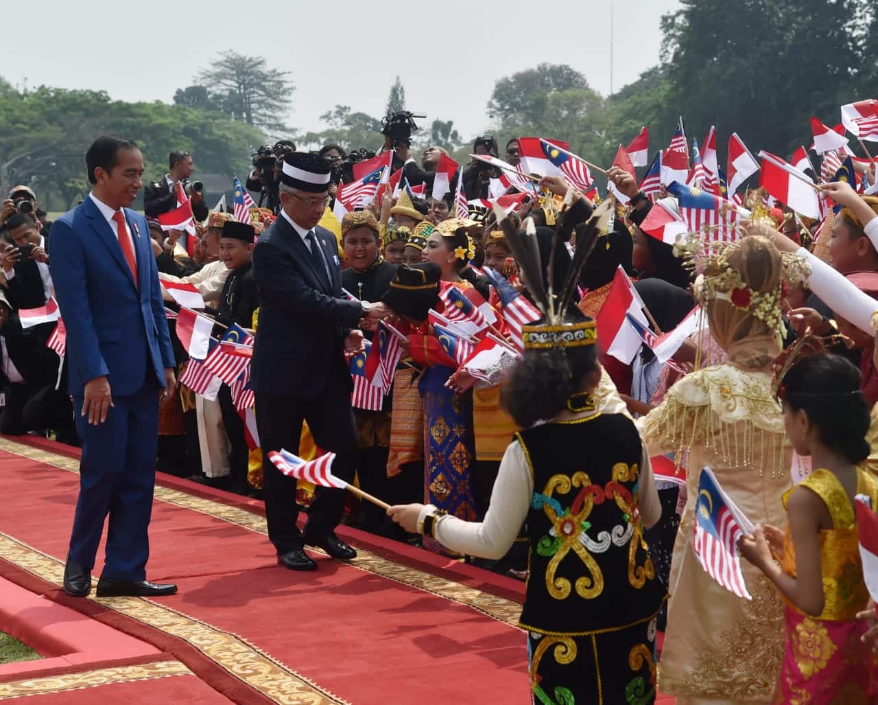 Presiden Jokowi Sambut Kunjungan Kenegaraan Raja Malaysia di Istana Bogor