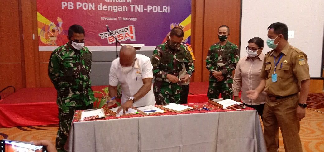 PB-PON dan TNI-Polri Teken MoU Pemakaian Fasilitas Akomodasi