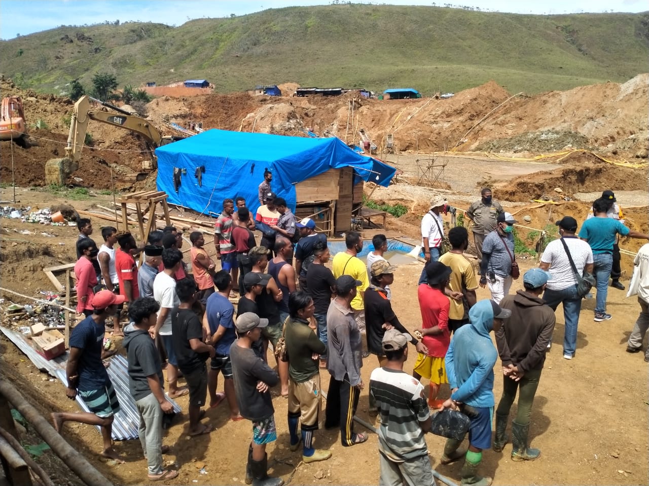 Polres Jayapura Kota Amankan 17 Pekerja Tambang Ilegal di Buper Waena