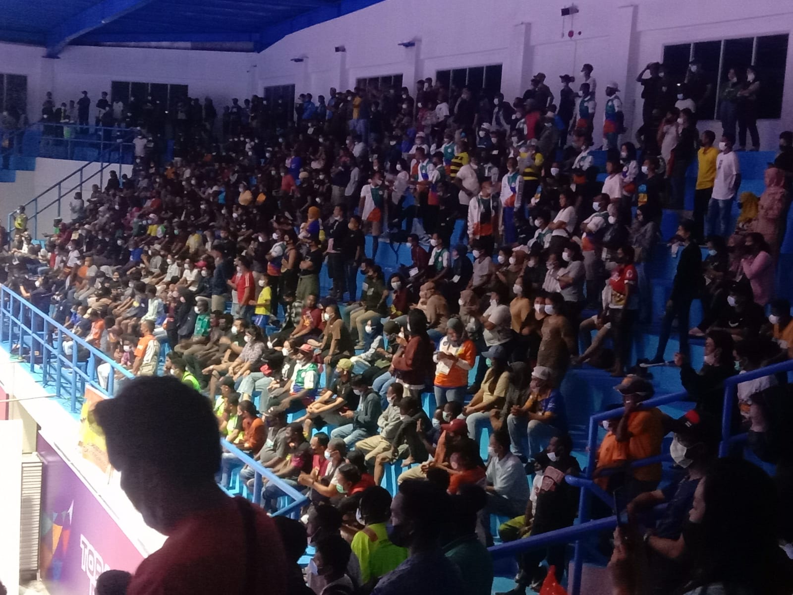 Penonton Futsal Membludak, Satgas Prokes Minta Wajib Pakai Masker