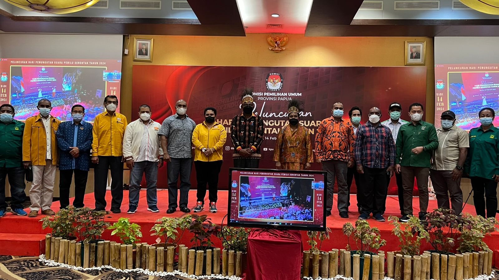 Hari Pemungutan Suara Pemilu Serentak 2024 di Papua Di-Launching Secara Virtual