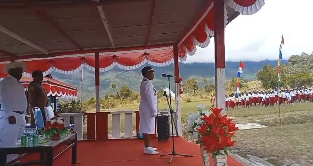 Distrik Ilugwa Gelar Upacara Bendera Peringati HUT RI ke-78
