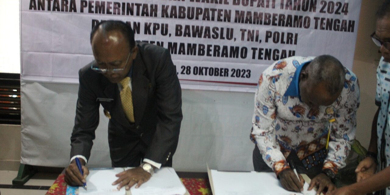 Sukseskan Pemilu Serentak 2024, Pemkab Mamteng Tandatangani NPHD Untuk KPU dan Bawaslu