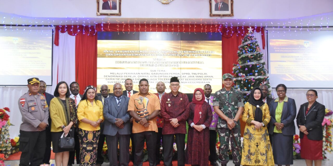 Gelar Natal Gabungan Pemda, DPRD, dan TNI/Polri, Ini Pesan Penting Natal Bagi Masyarakat Puncak Jaya