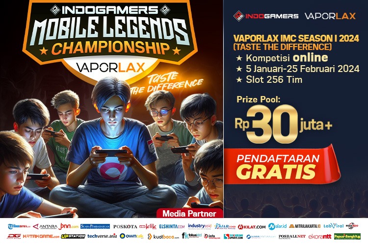 Turnamen Mobile Legends Vaporlax–Indogamers (IMC) Season I 2024 Segera Dihelat Besar-besaran