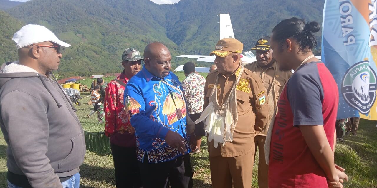 Sudah Rampung Bangun Bandara Eipomek dan Tinibil, Kini Bupati Spei Bidana Launching Pembangunan Bandara Abmisibil