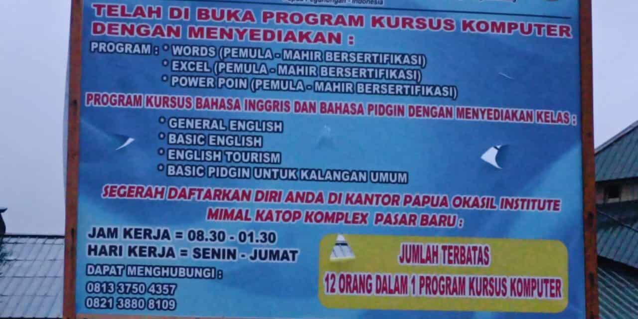 Yayasan Alfa Mandala Papua Resmi Buka Kursus Program Komputer dan Bahasa Inggris Siapkan SDM Pegubin