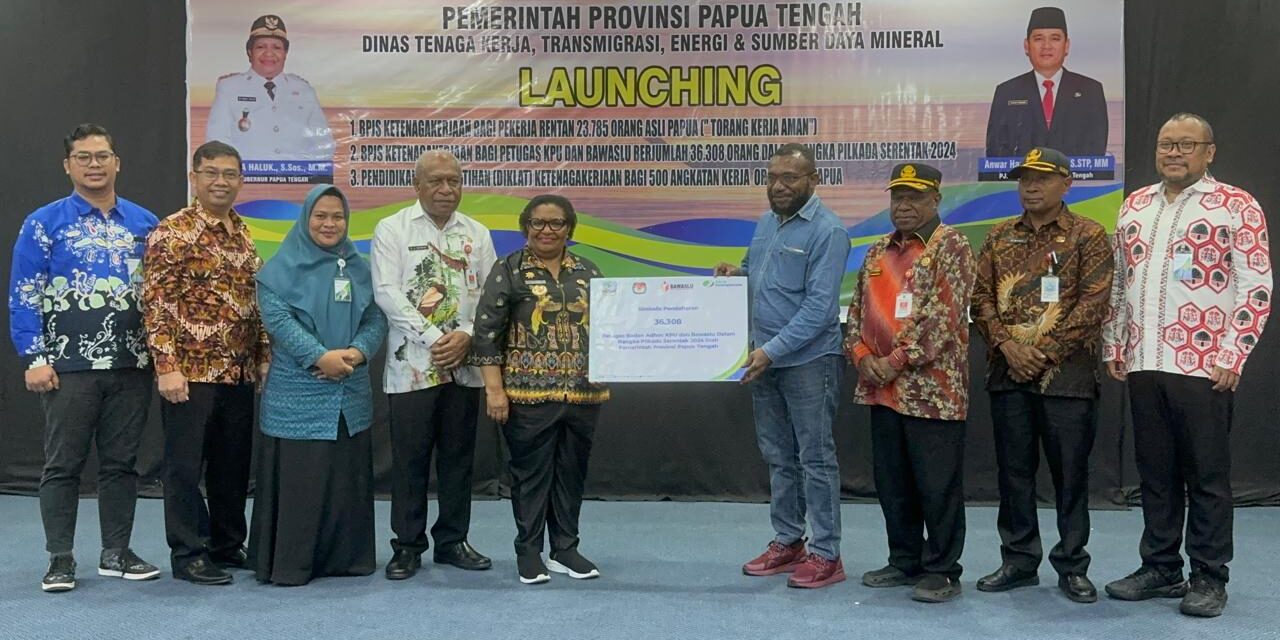 Sebanyak 36.308 Petugas Pemilu di Papua Tengah Dapat Jaminan BPJS Ketenagakerjaan Dari Pemprov