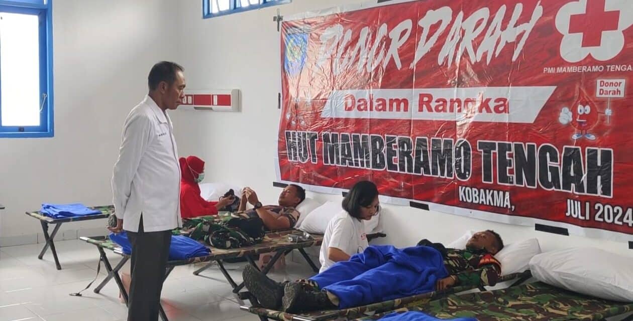 Sambut HUT ke-79, PMI Mamberamo Tengah Gelar Donor Darah