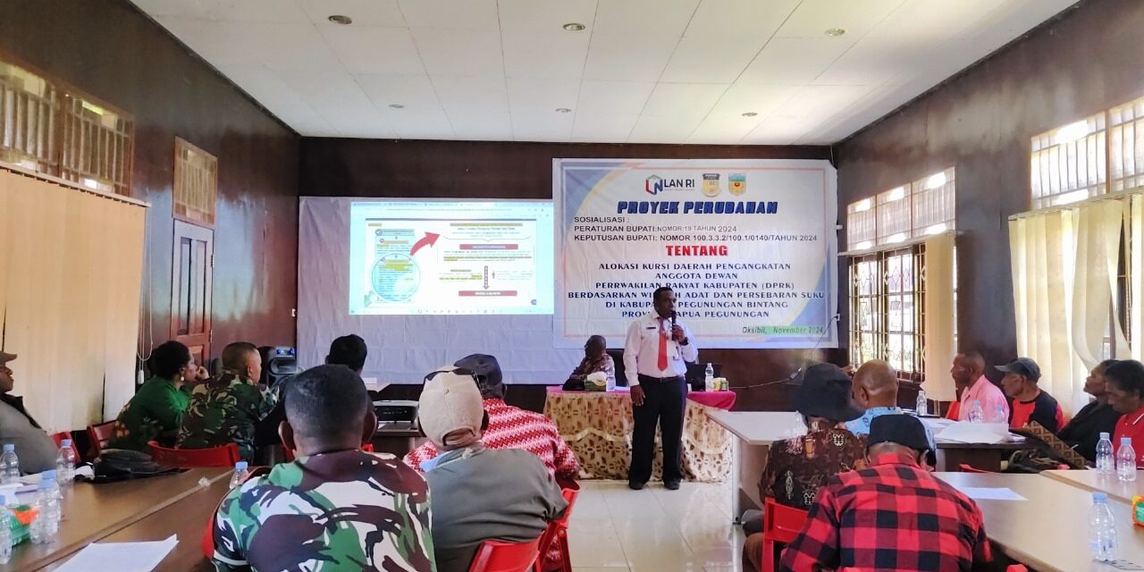 KESBANGPOL Pegunungan Bintang Sosialisasi Peraturan Bupati Nomor 19 Tahun 2024