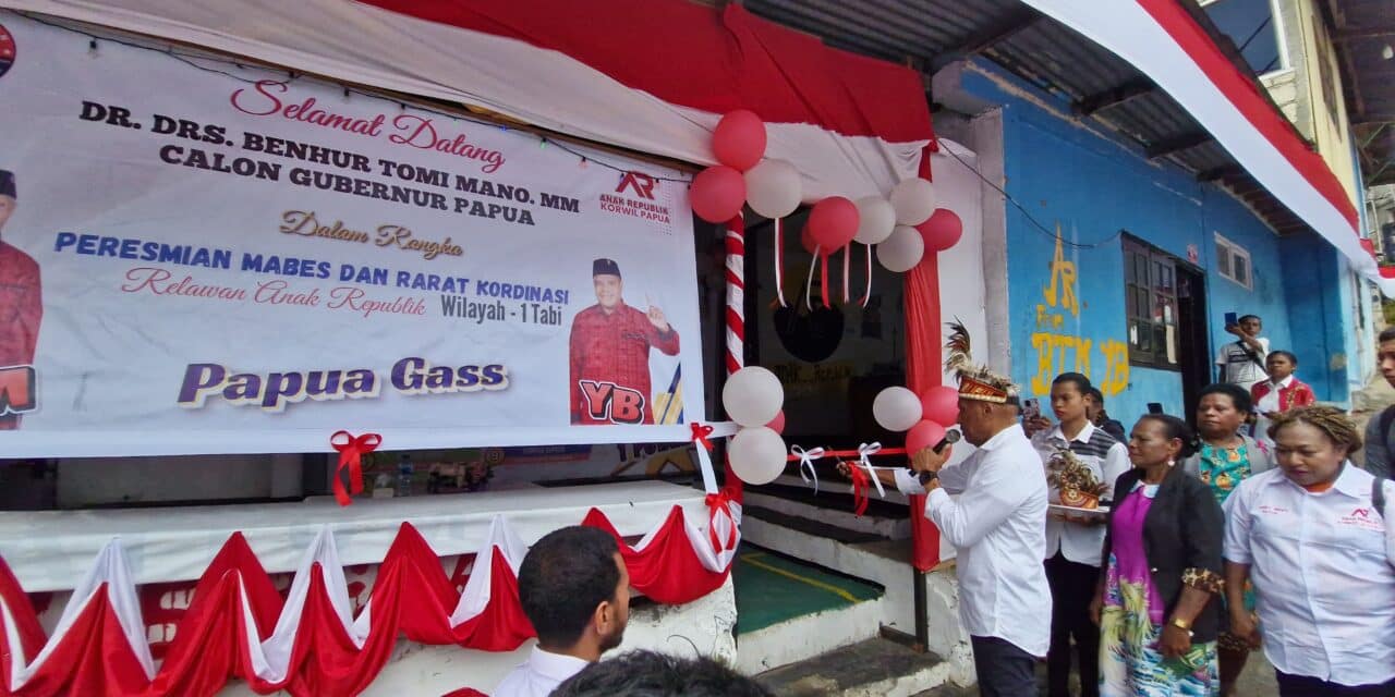 Resmikan Posko Relawan Anak Republik Korwil Papua, BTM sebut Posko juga harus jadi Rumah Doa