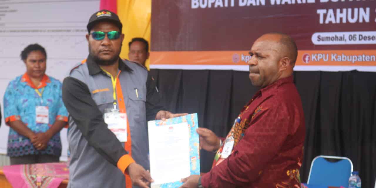 Sah, KPU Umumkan Pasangan Didimus Yahuli-Esau Miram Menang Pilkada Yahukimo