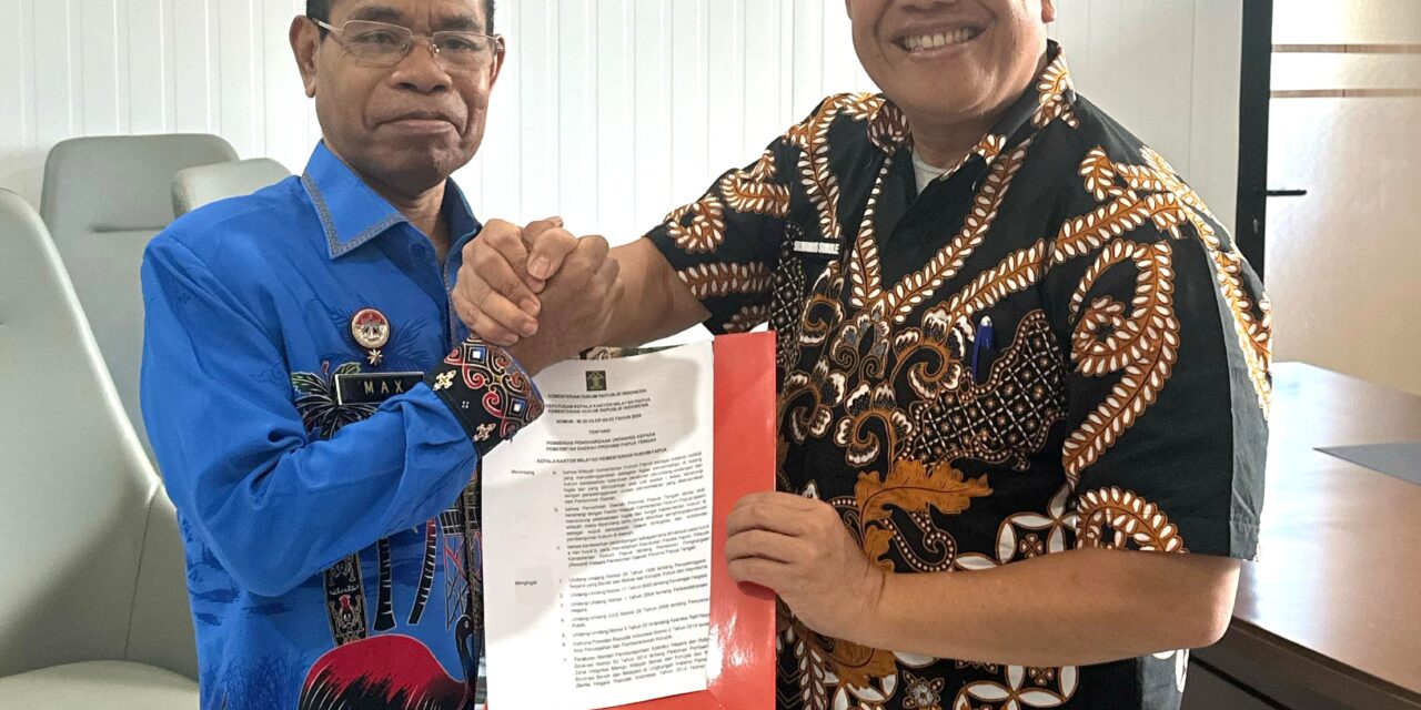 Provinsi Papua Tengah Terima Sertifikat Penghargaan Dari Kemenkum Papua
