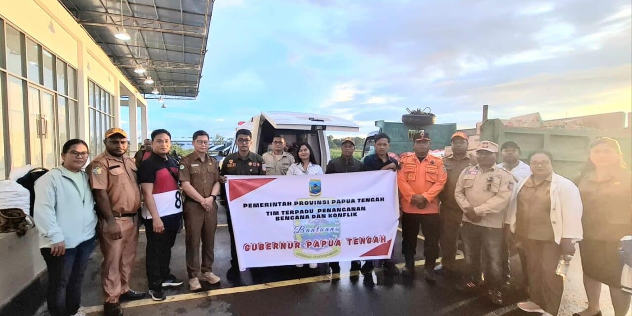 Peduli Korban Konflik Bersenjata di Intan Jaya, Pemprov Papua Tengah Kirim Bahan Makanan dan Obatan-Obatan