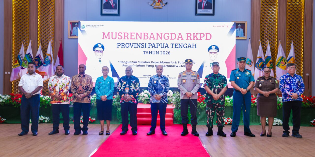 Buka Musrenbangda Gubernur Meki Nawipa Beberkan Sejumlah Program Prioritas 2026 Papua Tengah
