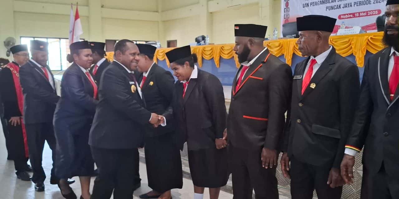 Delapan Anggota DPRK Puncak Jaya Jalur Pengangkatan Resmi Dilantik
