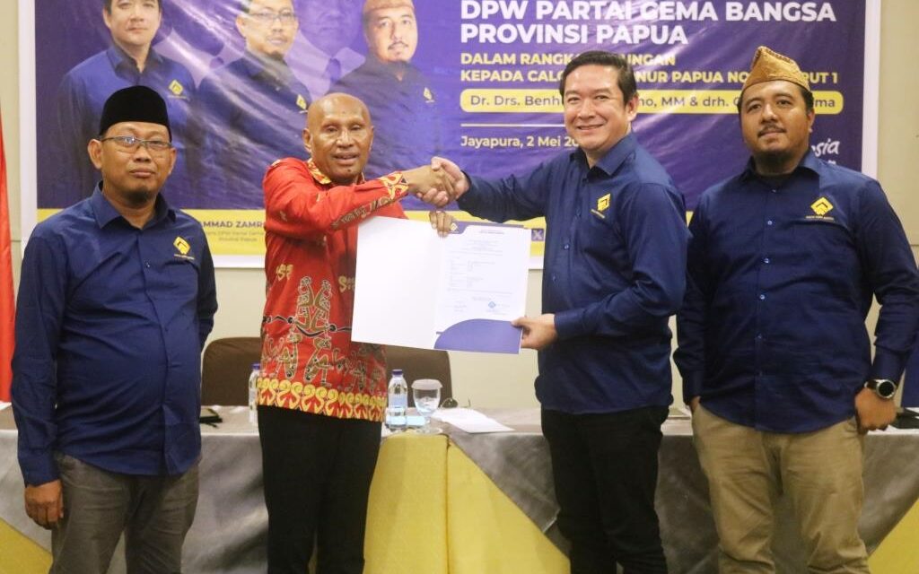 Serahkan Dukungan, Partai Gema Bangsa Siap Menangkan BTM-CK di Pilgub Papua