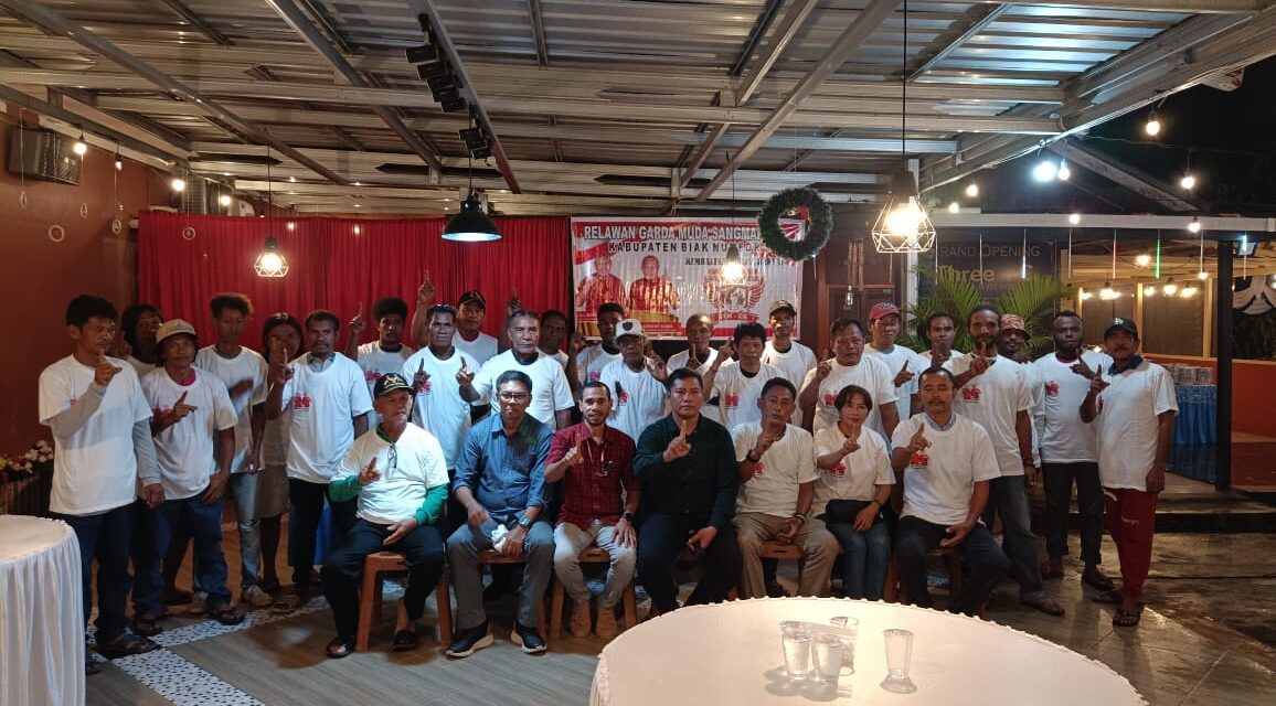 Relawan Garda Muda Sang Maneta Resmi Bentuk Pengurus di Biak dan Supiori, Siap Menangkan BTM-CK di PSU 2025