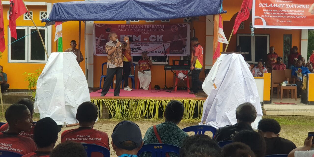 Warga Pulau Numfor “Tatap Muka” Bersama Constant Karma, Siap Dukung BTM-CK Pimpin Papua