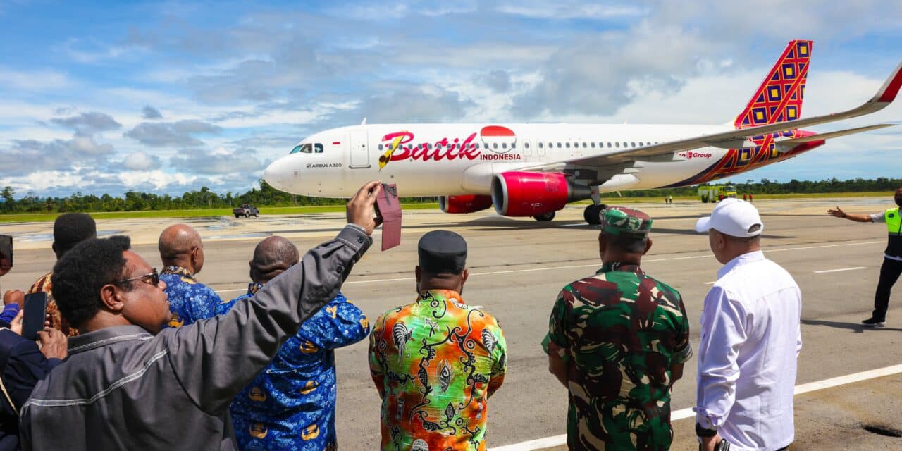 Batik Air Landing Perdana di Nabire, Perkuat Konektifitas Antardaerah di Papua Tengah