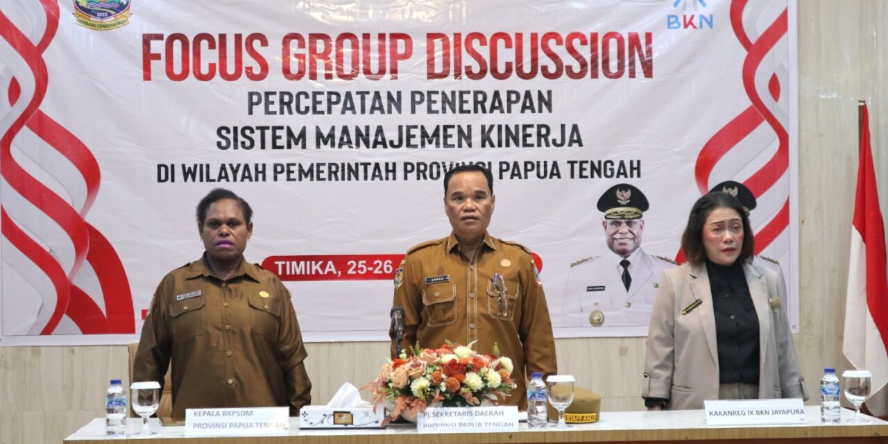 FGD BKPSDM Papua Tengah Momen Tepat Pacu Kualitas Layanan Kinerja Kepegawaian