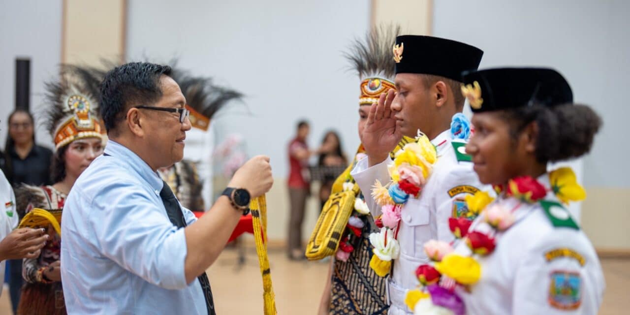 Pemprov Papua Tengah Sambut Hangat Kepulangan Paskibraka Nasional 2025
