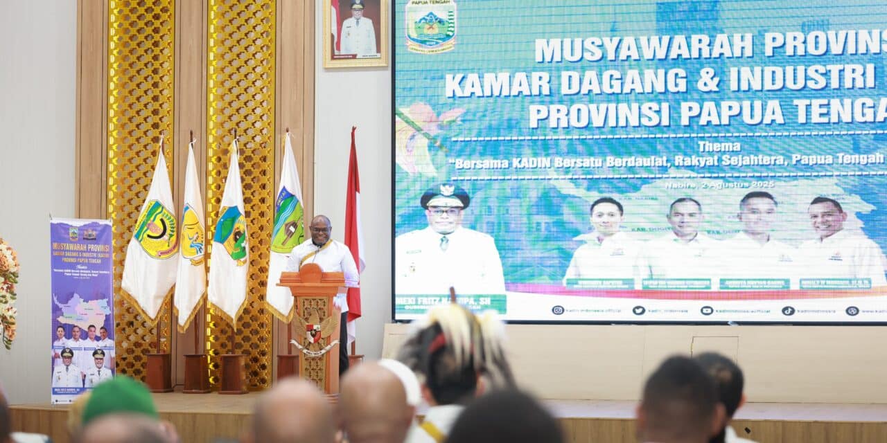 Gubernur Meki Nawipa Harap KADIN Papua Tengah Bangun Kemitraan Usaha yang Berpihak Masyarakat Adat