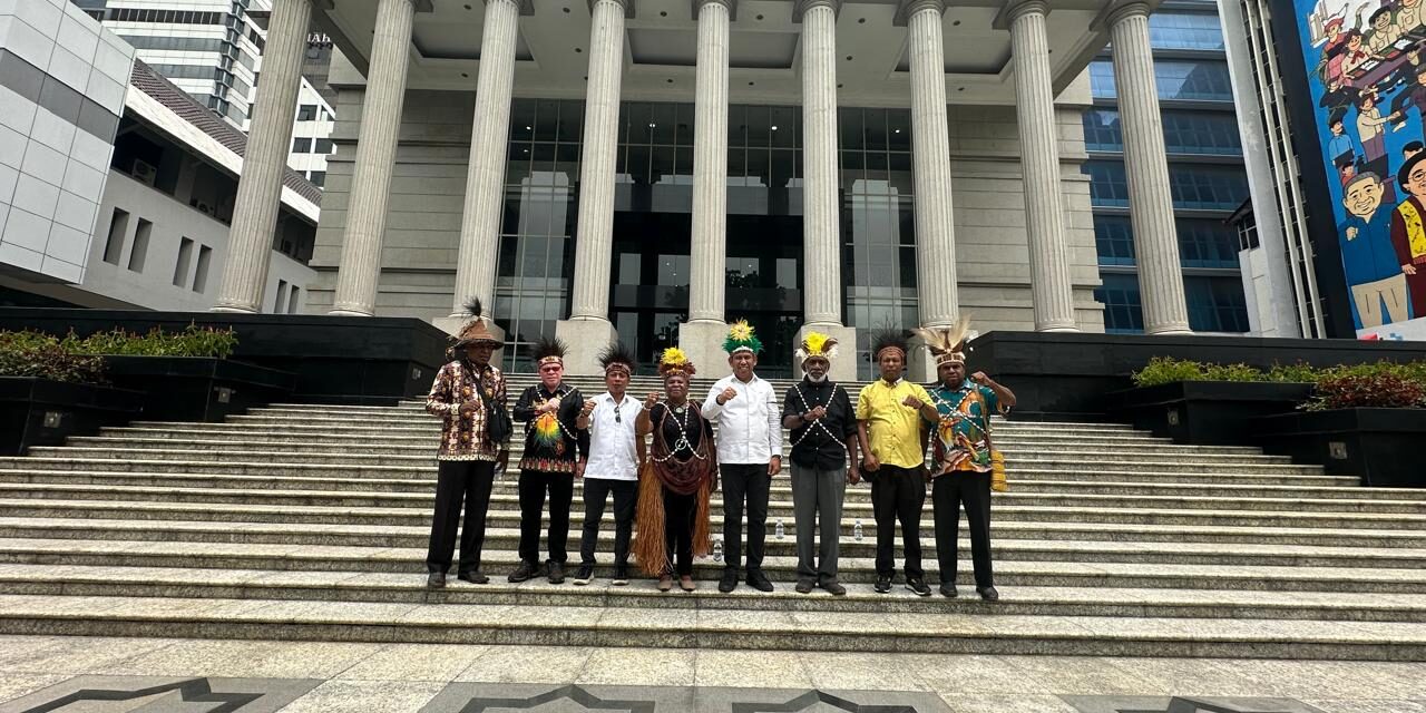 Aliansi Rakyat Papua Sambangi MK, Sampaikan Aspirasi Pemilu