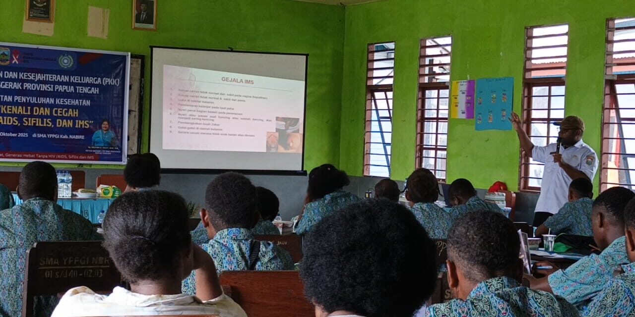 KPA dan TP-PKK Papua Tengah Penyuluhan Kesehatan Tentang Bahaya HIV/AIDS di SMA YPPGI Nabire