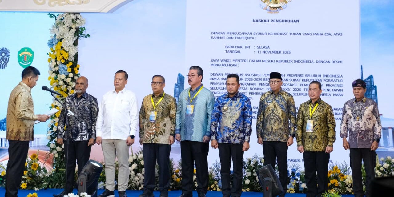 Wamendagri Kukuhkan APPSI Periode 2025-2030, Gubernur Papua Tengah Korwil Indonesia Timur