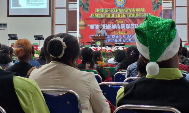 Pesan Natal GIDI Jemaat Eden:  “Inti Orang Percaya Adalah Membawa Sukacita Besar”