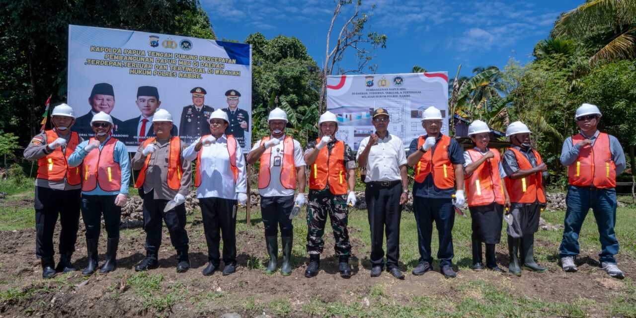 Polri Memulai Pembangunan Dapur SPPG di Wilayah 3T Kabupaten Nabire