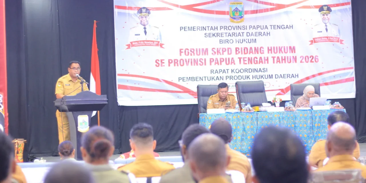 Forum SKPD Bidang Hukum Pemprov Papua Tengah Rakor Pembentukan Produk Hukum Daerah