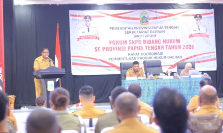 Forum SKPD Bidang Hukum Pemprov Papua Tengah Rakor Pembentukan Produk Hukum Daerah