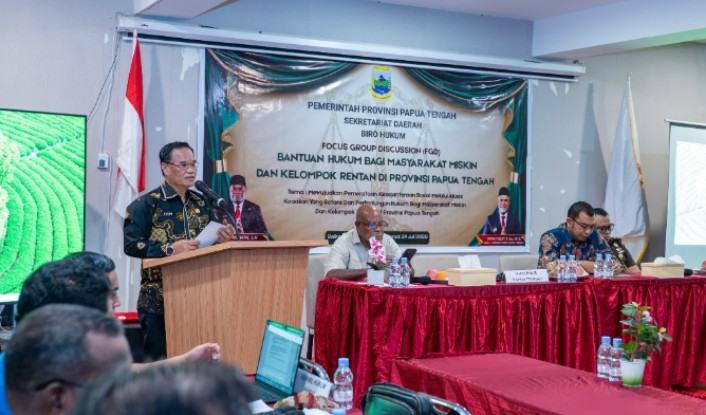 Pemprov Papua Tengah Komitmen Prioritas Pendampingan Hukum bagi Masyarakat Miskin dan Keompok Rentan