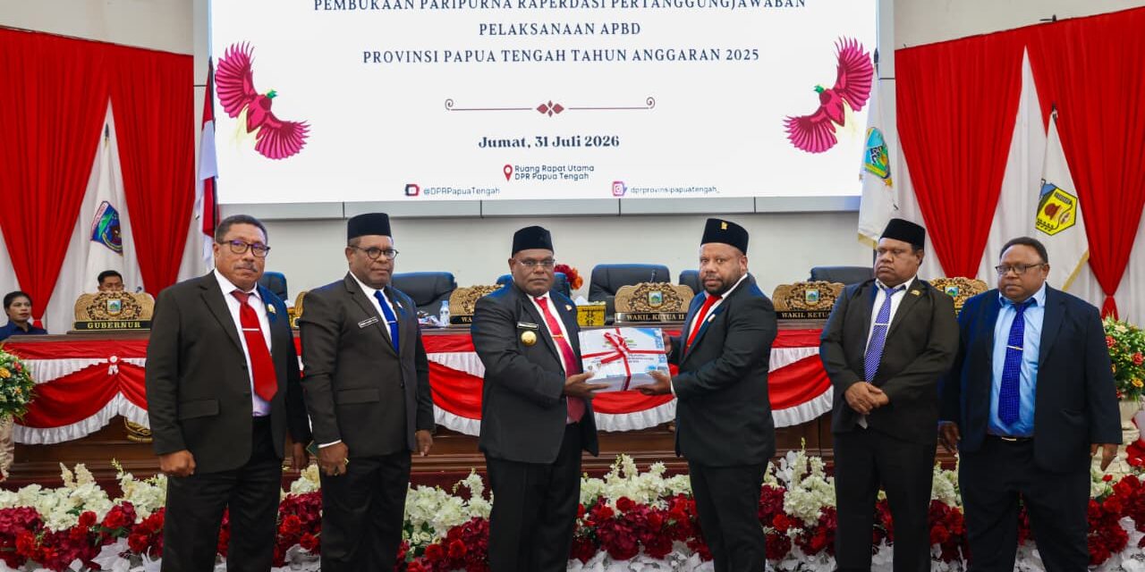 Gubernur Papua Tengah Sampaikan Pertanggungjawaban APBD 2025: PAD Lampaui Target, SiLPA Rp1,429 Triliun