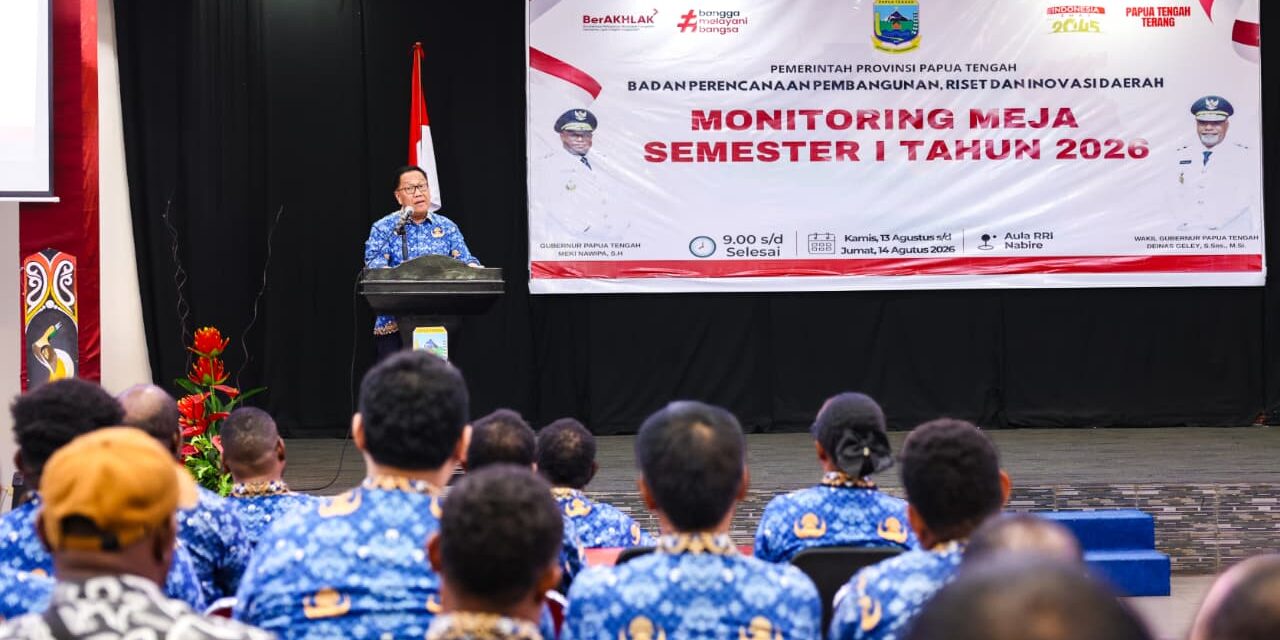 Serapan Anggaran Sejumlah OPD Masih di Bawah 50 Persen, Pemprov Papua Tengah Monitoring Meja