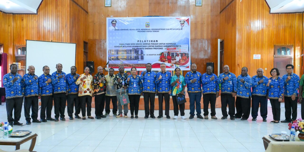 Pemprov Papua Tengah Perkuat Kapasitas Kelembagaan Koperasi dengan Pelatihan Fasilitasi Izin Usaha