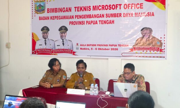 Dukung Kerja Berbasis Komputer, BKPSDM Gelar Bimtek Microsoft Office Bagi ASN di Papua Tengah