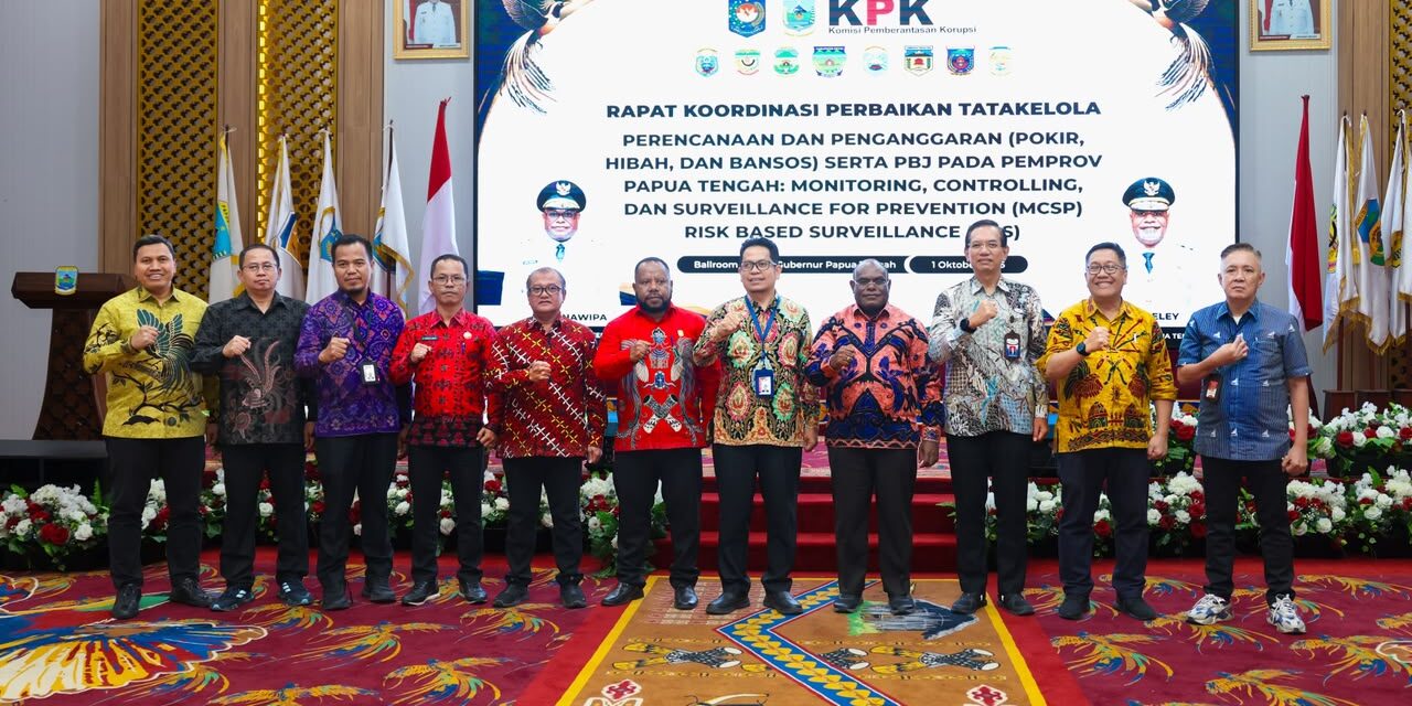 Rakor Dengan KPK, Pemprov Papua Tengah Komitmen Perbaiki Tata Kelola Keuangan di Tiga Area Rawan Korupsi